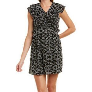 NWT Stevie May Esther Mini Black and White Pattern Dress Size Small